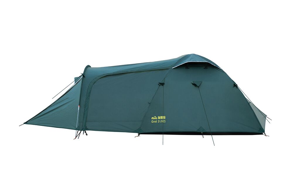3-місний намет Tramp Grot 3 V2: двошаровий, з тамбуром, Кількість місць: 3, Колір: Green, зображення 11