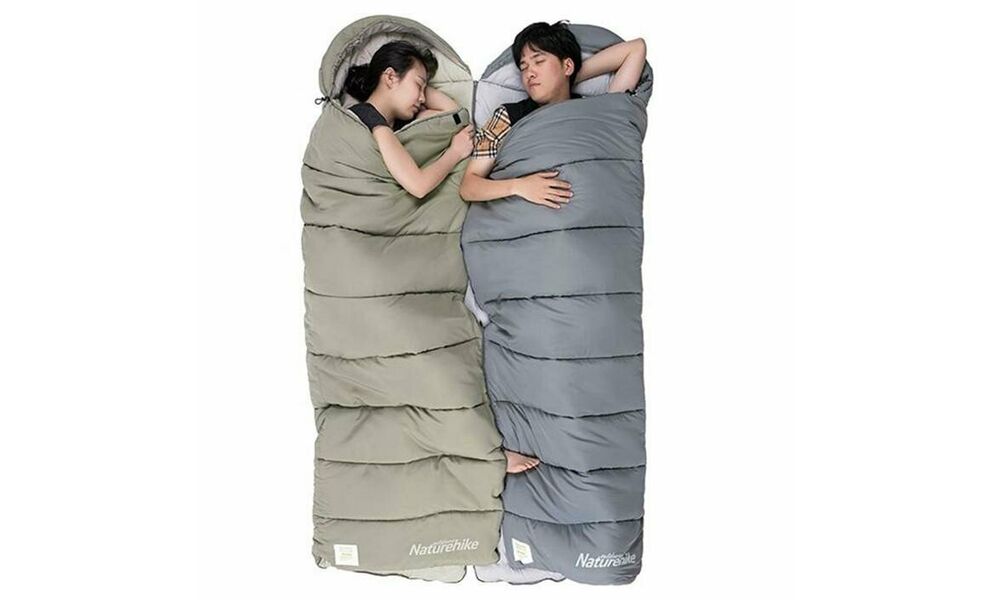 Демісезонний туристичний спальник Naturehike CNK2350WS023 - M300 (Grey) до 1°C: з капюшоном, Максимальний зріст користувача: 195, Колір: Grey, Сторона застібки: права, зображення 4