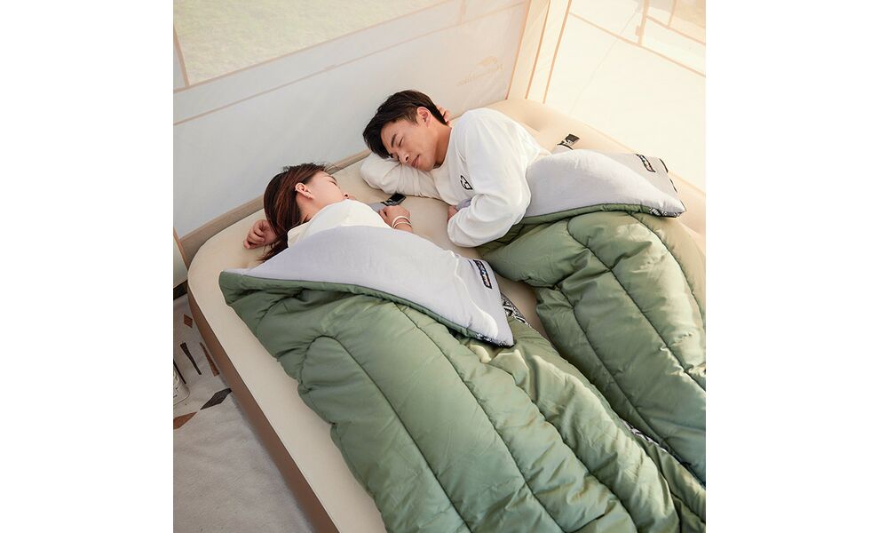 Літній кемпінговий спальник-ковдра Naturehike NH20MSD05 - L150 (Light Green) до 7°C, Максимальний зріст користувача: 195, Колір: Light Green, Сторона застібки: ліва, зображення 6