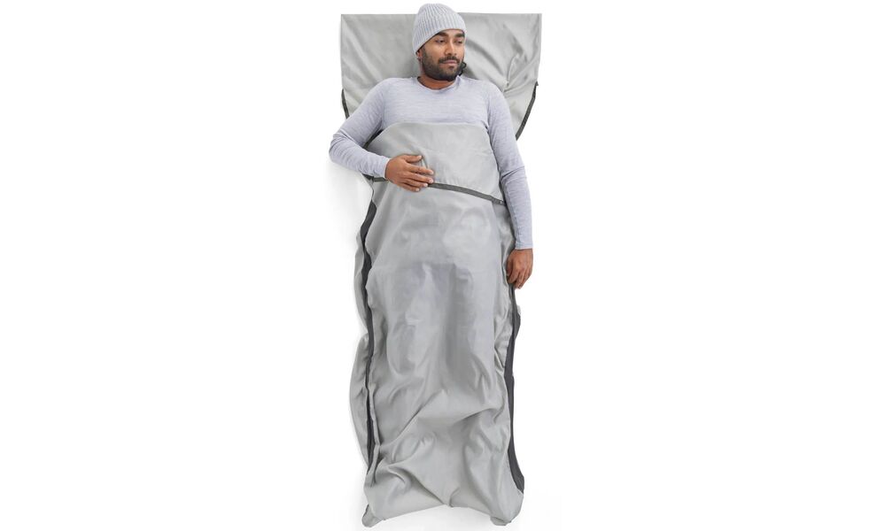 Вкладиш в спальник Sea to Summit Silk Blend Liner (Moonstruck Grey), Rectangular with Pillow Sleeve, Тип розміру: Rectangular with Pillow Sleeve, Колір: Moonstruck Grey, зображення 4