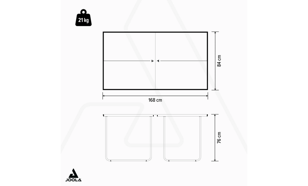 Тенісний стіл Joola Midsize (Grey), Колір стільниці: Grey, зображення 7