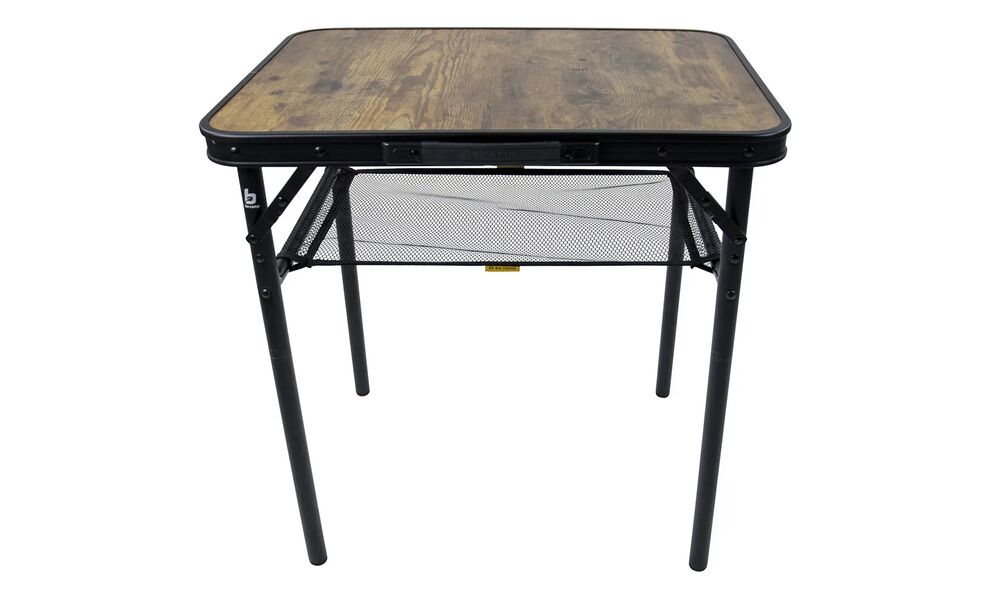 Розкладний стіл з поличкою Bo-Camp Garland, 60x45x60 см, Тип розміру: 60x45x60 см, Колір: Black/Wood Look, зображення 4