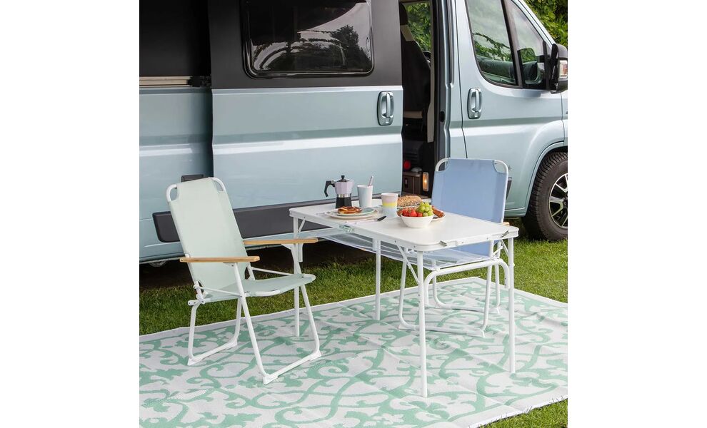 Розкладний стіл з поличкою Bo-Camp Garland, 90x60x81 см, Тип розміру: 90x60x81 см, Колір: Pastel Yvoire, зображення 12