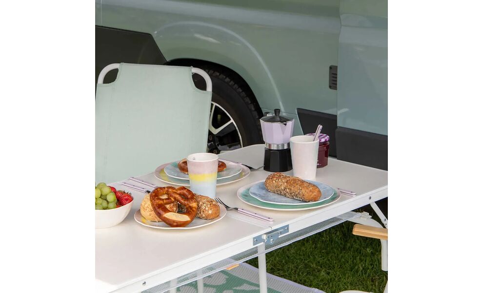 Розкладний стіл з поличкою Bo-Camp Garland, 120x60x70 см, Тип розміру: 120x60x70 см, Колір: Pastel Yvoire, зображення 13