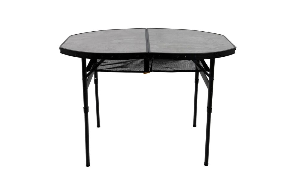 Розкладний стіл з поличкою Bo-Camp Northgate Oval - 100x70x70 см, Тип розміру: S, Колір: Black/Concrete, зображення 2