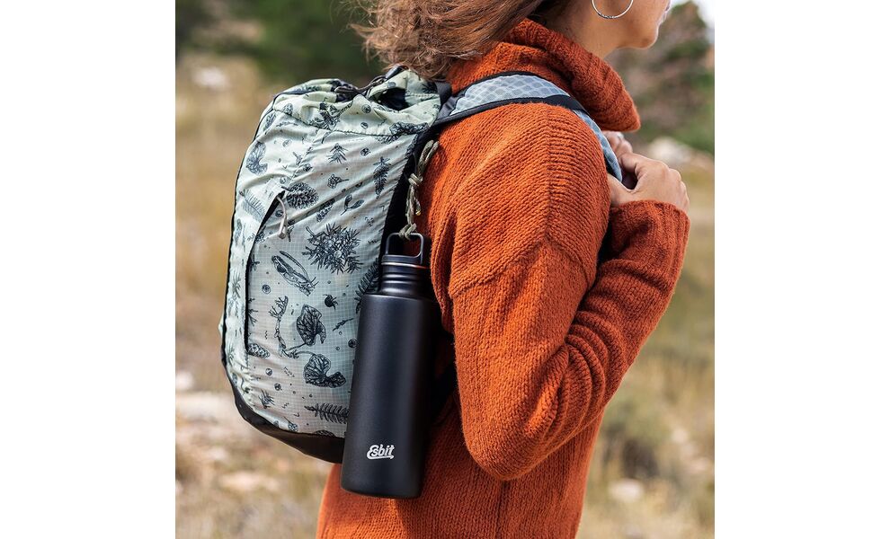 Пляшка для води Esbit Sculptor (Black) на 1000 мл, нержавіюча сталь, Об'єм: 1000, Колір виробника: Black, зображення 8