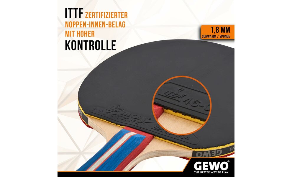 Ракетка для настільного тенісу Gewo Standard Pro, зображення 3