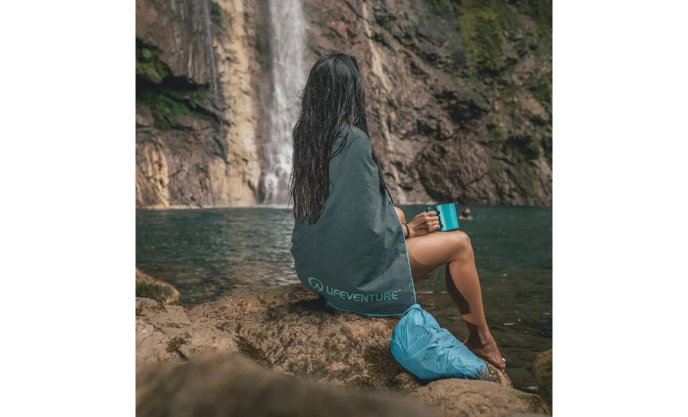 Швидкосохнучий рушник з мікрофібри Lifeventure Recycled Soft Fibre - Large (Grey), 110x65 см, Тип розміру: Large, Колір: Grey, зображення 5