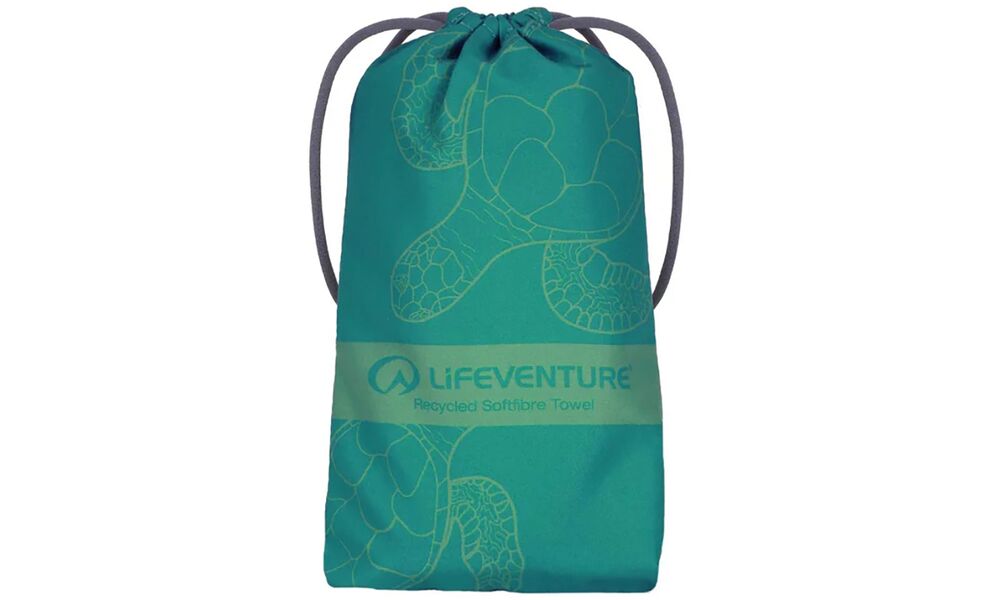 Швидкосохнучий рушник з мікрофібри з чохлом Lifeventure Recycled Soft Fibre - Giant (Turtle), 150x90 см, Тип розміру: Giant, Колір: Turtle, зображення 2