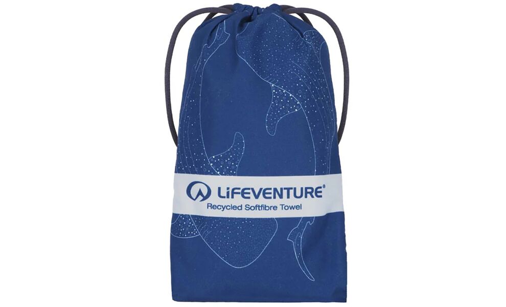 Швидкосохнучий рушник з мікрофібри з чохлом Lifeventure Recycled Soft Fibre - Giant (Whale Shark), 150x90 см, Тип розміру: Giant, Колір: Whale Shark, зображення 2