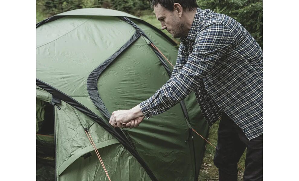3-місний намет Easy Camp Lomsdal 3: двошаровий, з тамбуром, Кількість місць: 3, Колір: Green, зображення 8