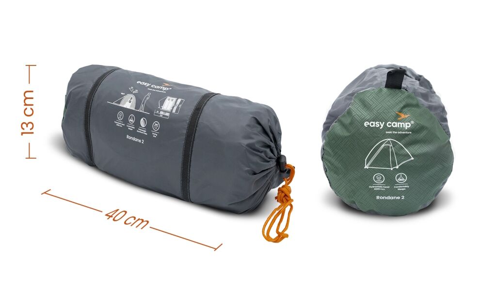 2-місний намет Easy Camp Rondane 2: двошаровий, Кількість місць: 2, Колір: Dark Green, зображення 8