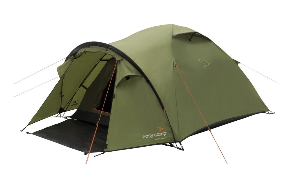 3-місний намет Easy Camp Setesdal 3: двошаровий, з тамбуром, Кількість місць: 3, Колір: Green, зображення 3