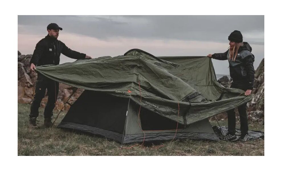 3-місний намет Easy Camp Setesdal 3: двошаровий, з тамбуром, Кількість місць: 3, Колір: Green, зображення 7