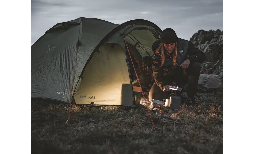 3-місний намет Easy Camp Setesdal 3: двошаровий, з тамбуром, Кількість місць: 3, Колір: Green, зображення 10