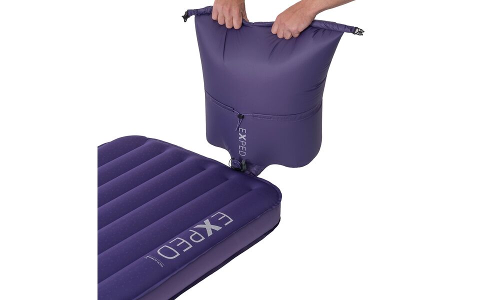 Самонадувний каремат Exped MegaMat Ultra - MW: з мішком-насосом, Товщина: 10, Тип розміру: MW, Колір виробника: Aubergine, зображення 8