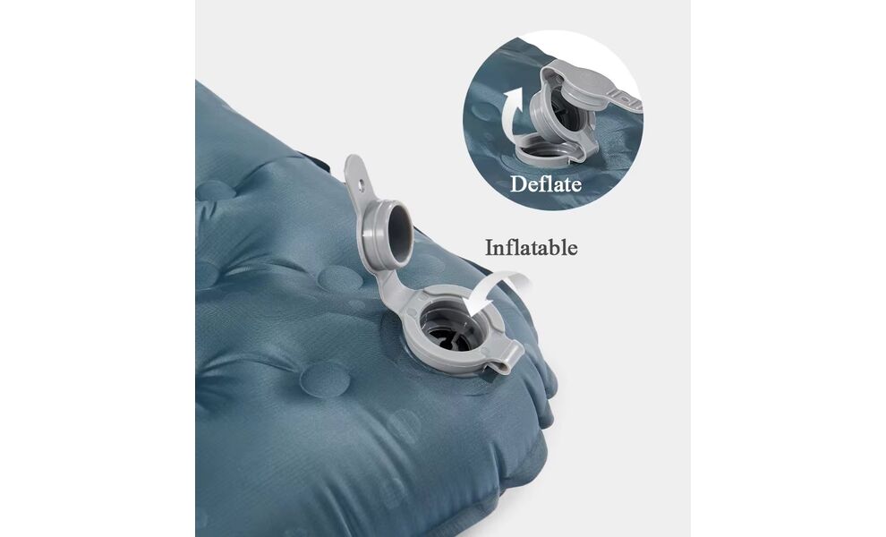 Надувний каремат Naturehike CNH22DZ018 - Rectangular M (Black): з мішком-насосом, Товщина: 7, Тип розміру: Rectangular M, Колір виробника: Black, зображення 6