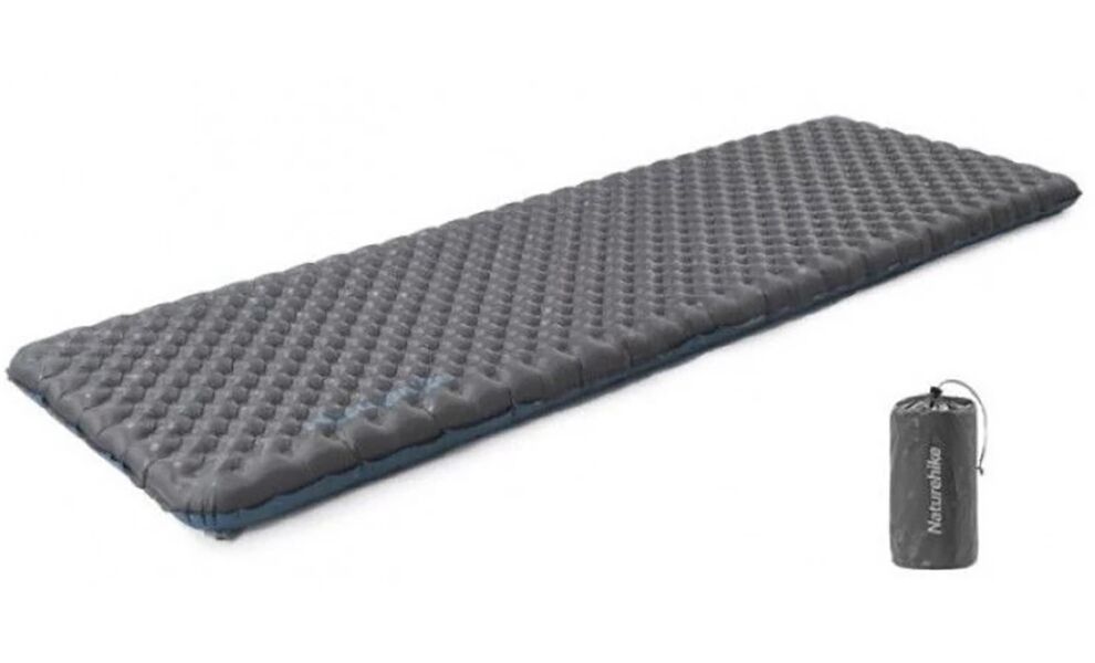 Надувний каремат Naturehike CNH22DZ018 - Rectangular M (Black): з мішком-насосом, Товщина: 7, Тип розміру: Rectangular M, Колір виробника: Black, зображення 3