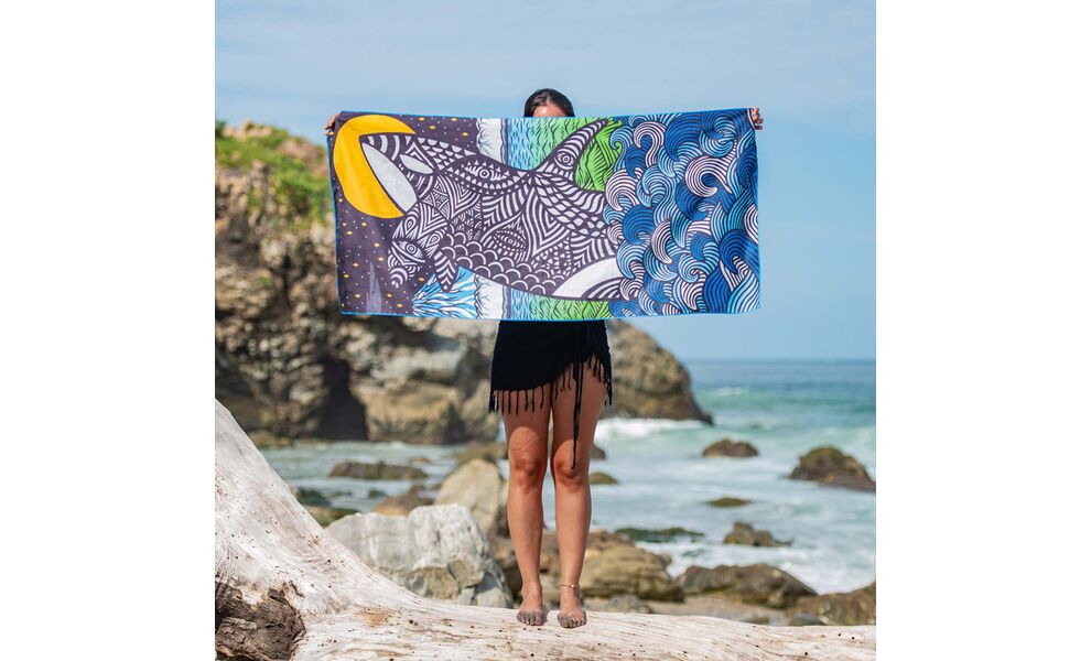 Швидкосохнучий рушник з мікрофібри PackTowl Personal - Body (Orca), 137x64 см, Тип розміру: Body, Колір: Orca, зображення 3