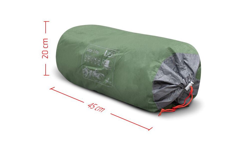 3-місний ультралегкий намет Robens Sage 3 Pro: двошаровий, з тамбуром, зображення 7