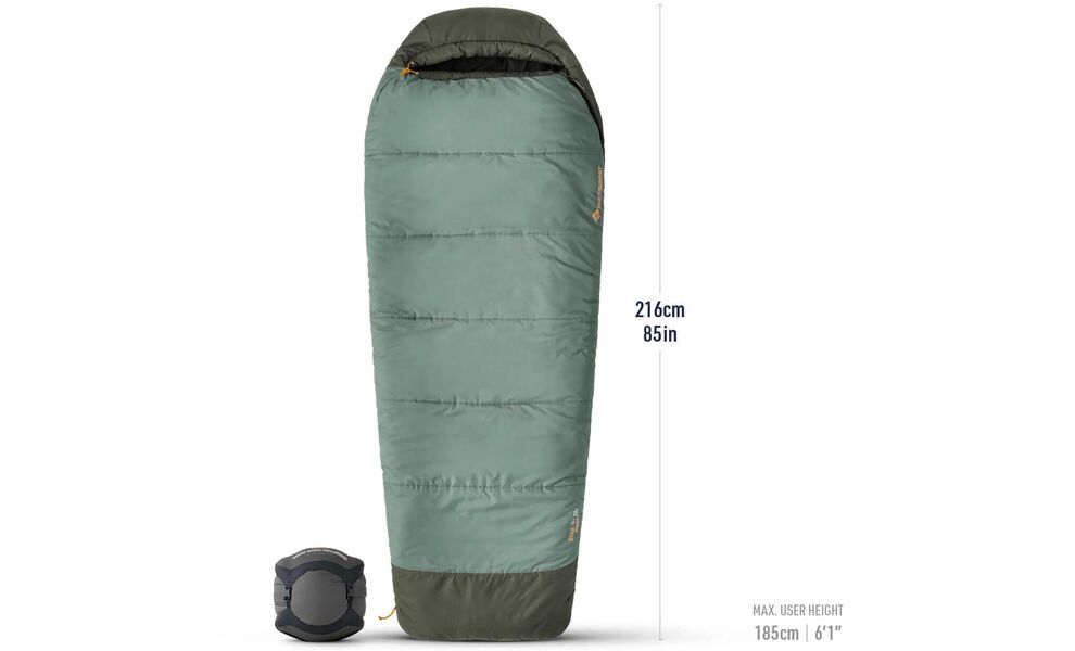 Демісезонний туристичний спальник Sea to Summit Boab -1C - Regular Wide до -1°C: з капюшоном, зображення 2