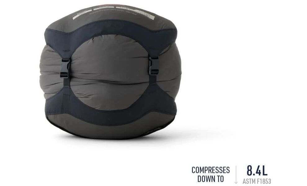 Демісезонний туристичний спальник Sea to Summit Hamelin -1C - Regular до -1°C: з капюшоном, Максимальний зріст користувача: 185, Колір: Picante Red, Сторона застібки: ліва, зображення 3