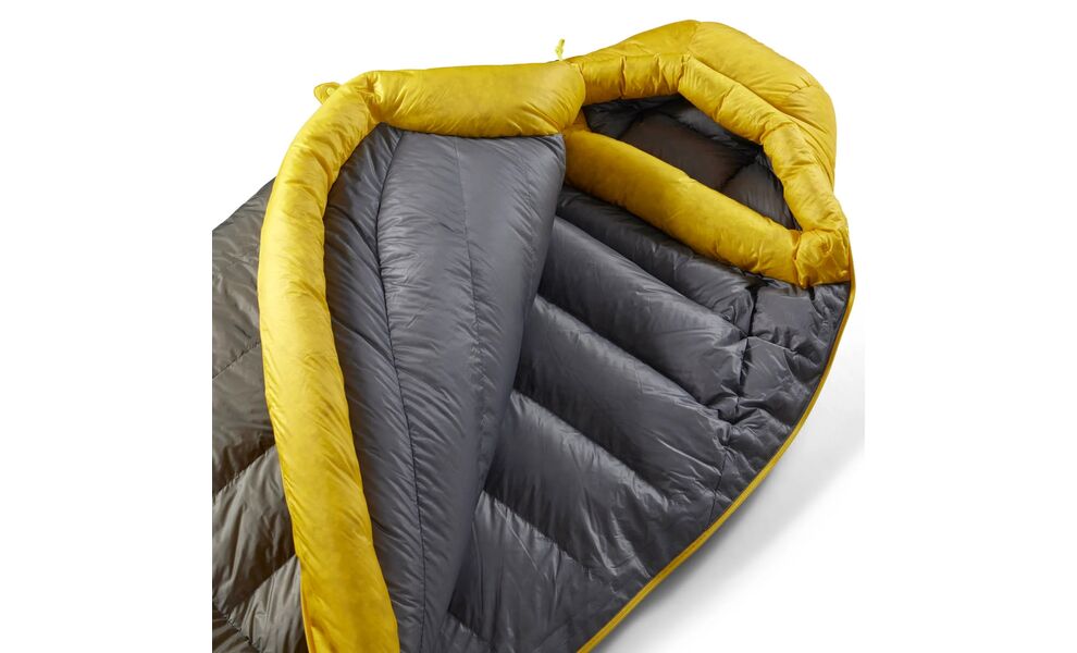 Літній пуховий спальник Sea to Summit Spark +7С - Long до +7°C: з капюшоном, Максимальний зріст користувача: 198, Колір: Beluga Black, Сторона застібки: ліва, зображення 8