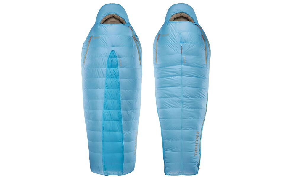 Демісезонний пуховий спальник Therm-a-Rest Boost 650 -6C - Regular до -6°C: з капюшоном, Максимальний зріст користувача: 183, Колір: Morning Blue, Сторона застібки: ліва, зображення 2