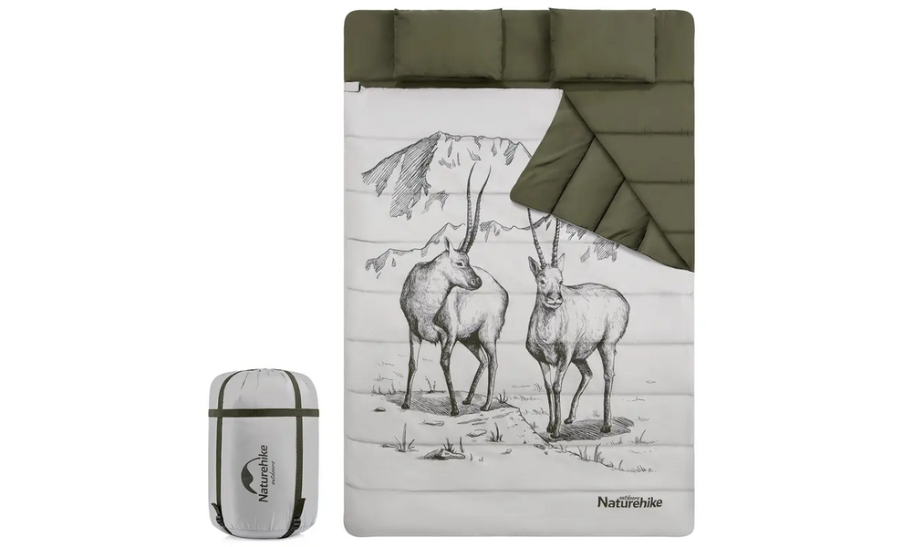 Двомісний кемпінговий спальник-ковдра Naturehike NH21MSD06 - DBL250 до 10°C, зображення 2