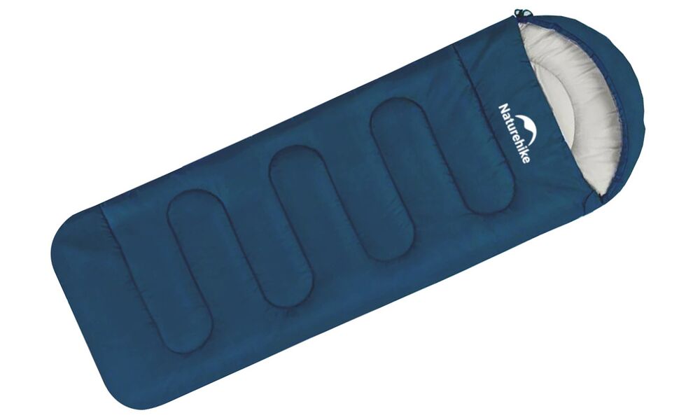 Демісезонний кемпінговий спальник-ковдра Naturehike NH21MSD08 - Y150 L (Dark Blue) до 7°C: з капюшоном, Колір: Dark Blue, Сторона застібки: ліва, зображення 2