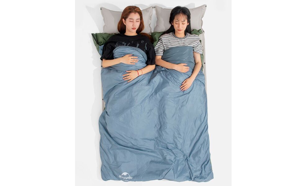 Літній кемпінговий спальник-ковдра Naturehike NH21MSD09 - LW180 XL (Shadow Blue) до 8°C, зображення 4