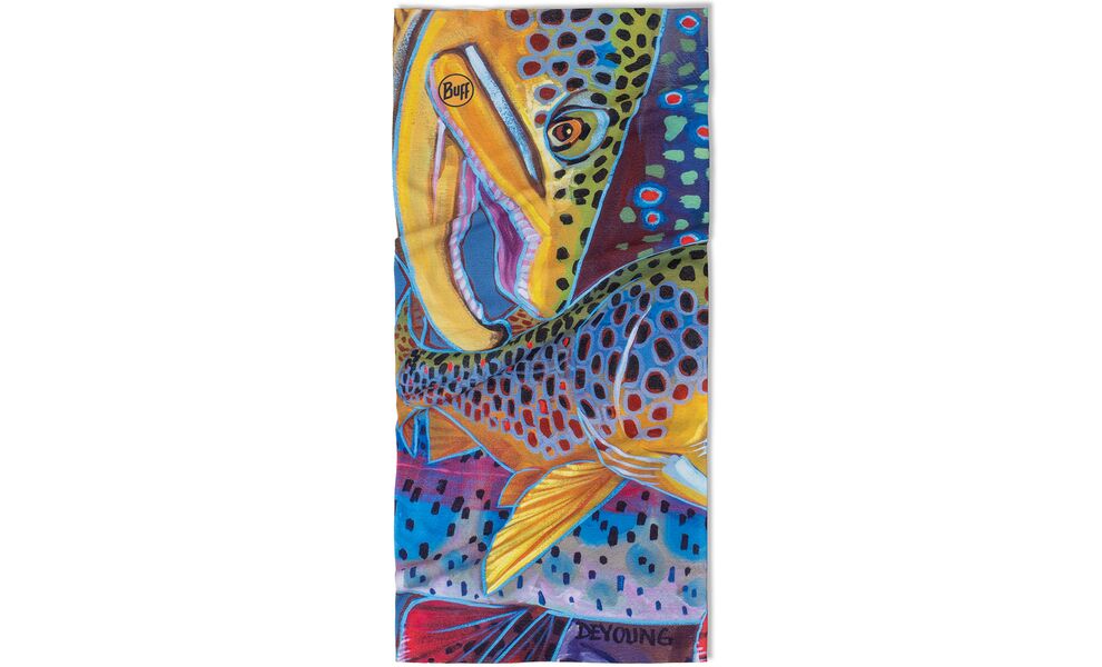 Мультишарф BUFF® Coolnet UV+ Derek De Young (Trout Confetti), Колір виробника: Trout Confetti, зображення 2