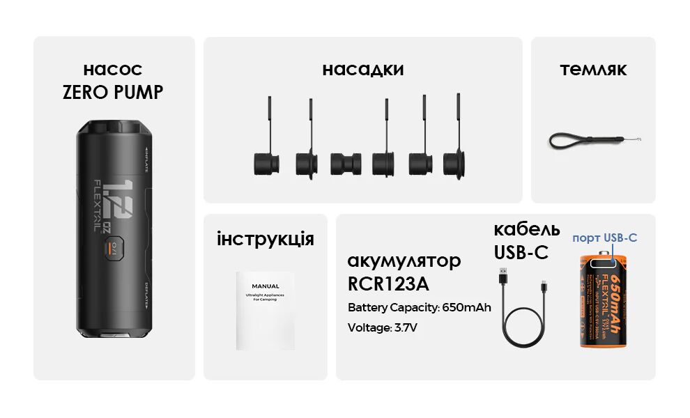 Насос Flextail Zero Pump (Black), зображення 8