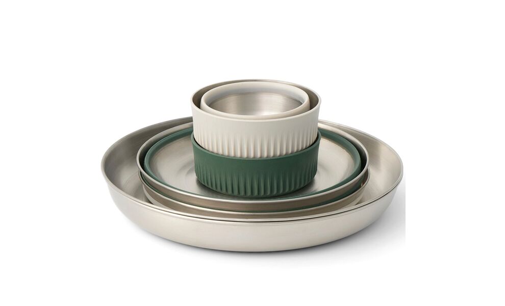 Туристичний набір складного столового посуду Sea to Summit Detour Dinnerware на 2 особи, харчовий силікон, зображення 2