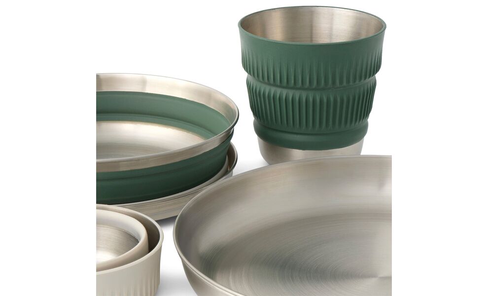 Туристичний набір складного столового посуду Sea to Summit Detour Dinnerware на 2 особи, харчовий силікон, зображення 3