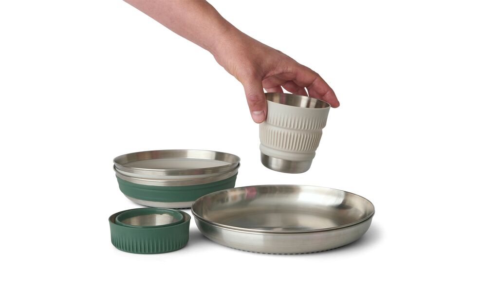Туристичний набір складного столового посуду Sea to Summit Detour Dinnerware на 2 особи, харчовий силікон, зображення 4