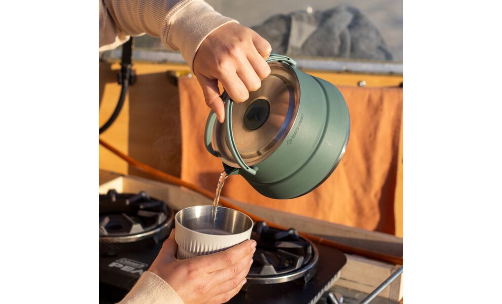 Похідний набір складного посуду Sea to Summit Detour Kettle Cook - Set 3P (БЕЗ чохла) на 2 особи: чайник, 2 стакани, зображення 12