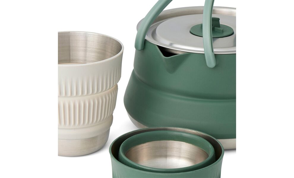 Похідний набір складного посуду Sea to Summit Detour Kettle Cook - Set 3P (з чохлом) на 2 особи: чайник, 2 стакани, зображення 2