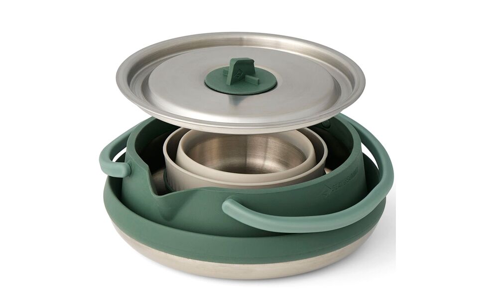 Похідний набір складного посуду Sea to Summit Detour Kettle Cook - Set 3P (з чохлом) на 2 особи: чайник, 2 стакани, зображення 3