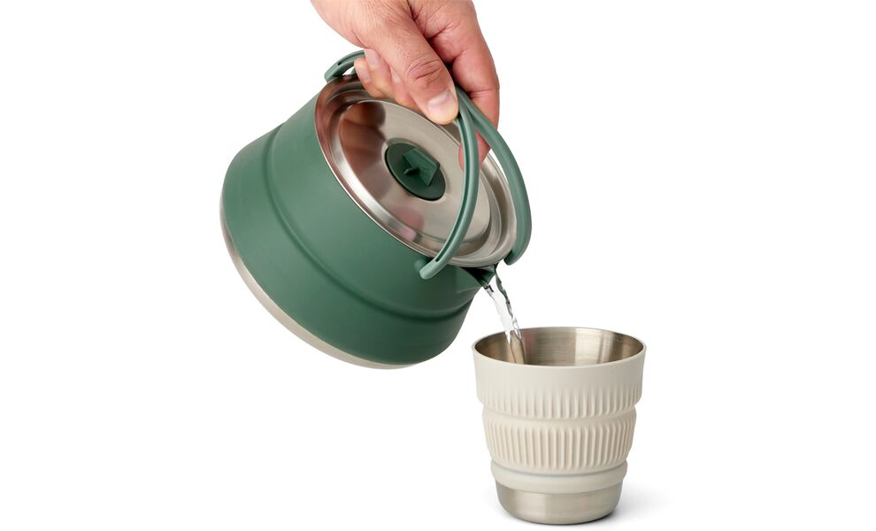 Похідний набір складного посуду Sea to Summit Detour Kettle Cook - Set 3P (БЕЗ чохла) на 2 особи: чайник, 2 стакани, зображення 6