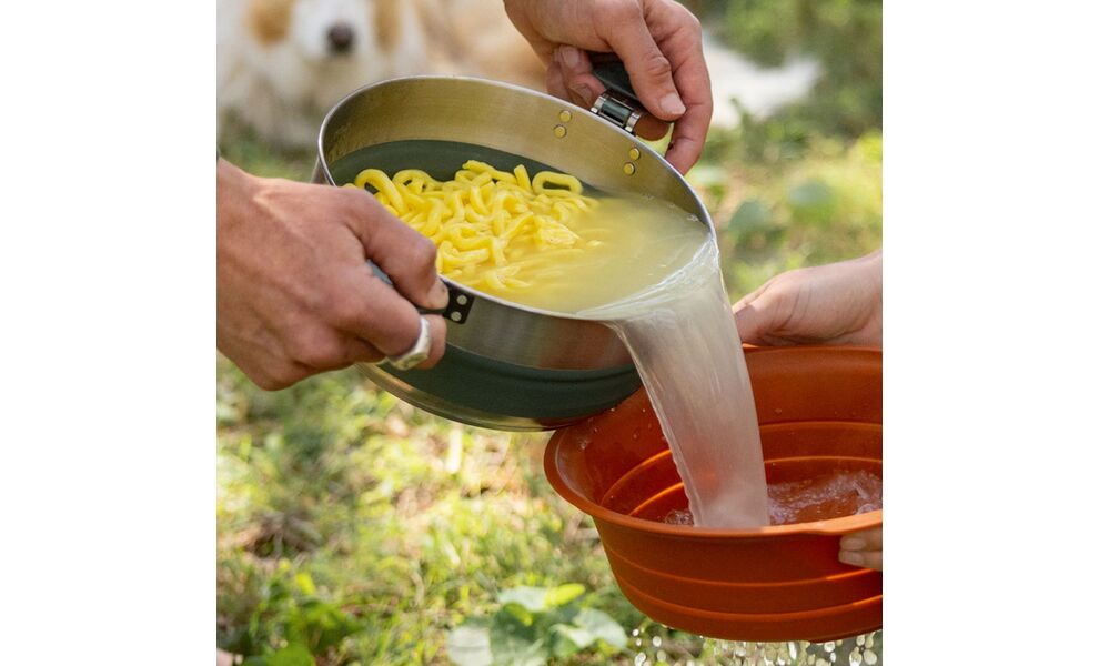 Похідний набір складного посуду Sea to Summit Detour One Pot Cook - Set 5P (БЕЗ чохла) на 2 особи: каструля, 2 миски, 2 стакани, зображення 14