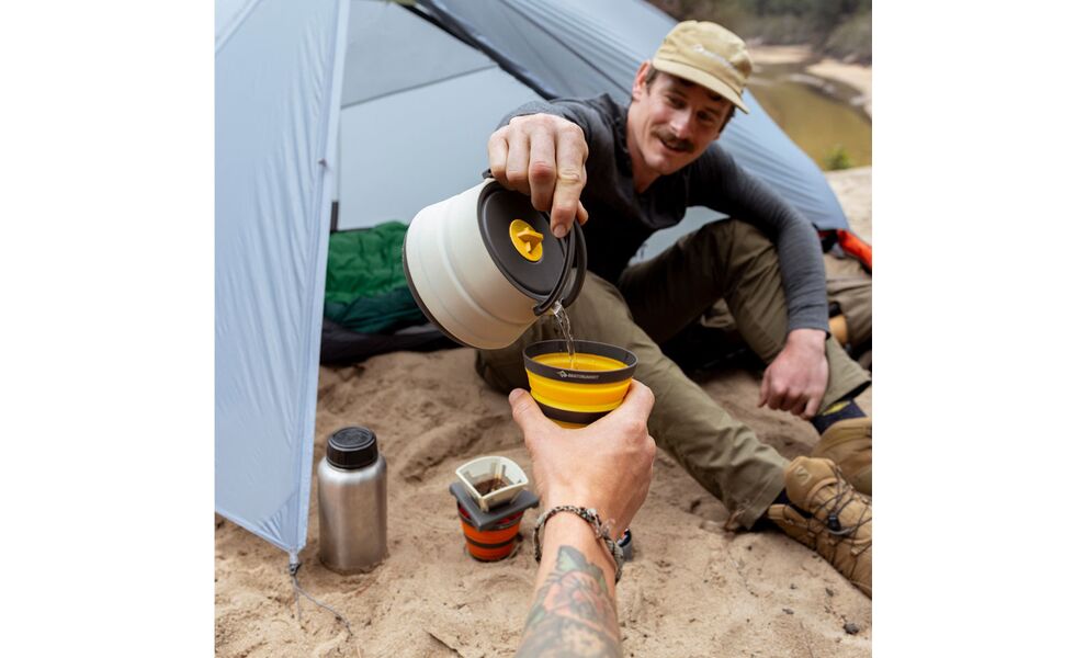 Похідний набір складного посуду Sea to Summit Frontier Kettle Cook - Set 2P (з чохлом) на 2 особи: чайник, 2 стакани, Тип комплекту: Set 3P, зображення 16