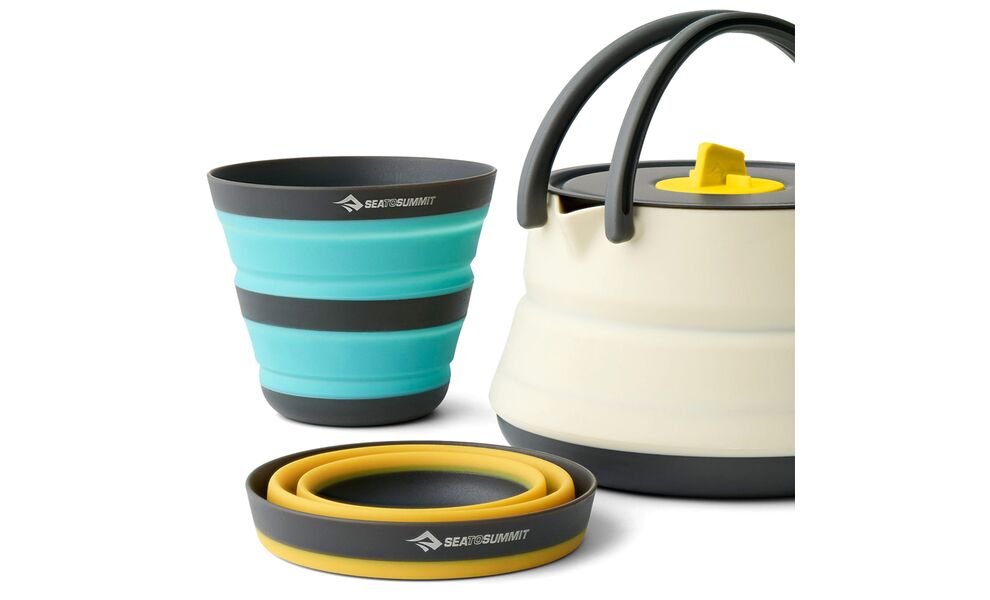 Похідний набір складного посуду Sea to Summit Frontier Kettle Cook - Set 2P (з чохлом) на 2 особи: чайник, 2 стакани, Тип комплекту: Set 3P, зображення 2