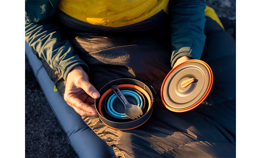 Повний похідний набір складного посуду Sea to Summit Frontier One Pot Cook - Set 3P (з чохлом) на 1 особу: каструля, стакан, ложка-виделка, Тип комплекту: Set 3P, зображення 13