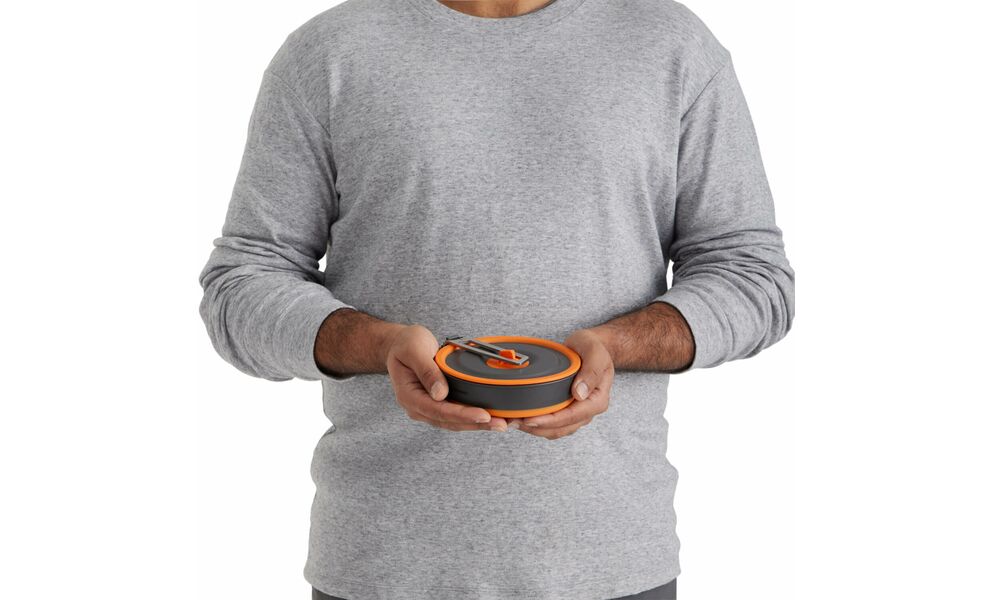 Складна туристична каструля для пальника Sea to Summit Frontier (Orange) на 1 л (БЕЗ чохла), харчовий силікон, Об'єм: 1, Колір виробника: Orange, зображення 8