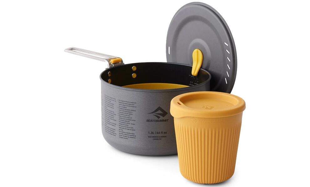 Похідний набір посуду Sea to Summit Frontier One Pot Cook - Set 3P на 1 особу: каструля, миска, стакан, Тип комплекту: Set 3P, зображення 2