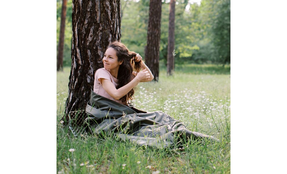 Літній кемпінговий спальник-ковдра Totem Woodcock XXL до 10°C: широкий, Максимальний зріст користувача: 200, Колір: Green, Сторона застібки: права, зображення 8