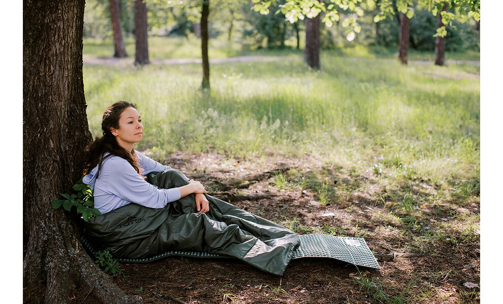 Демісезонний кемпінговий спальник-ковдра Totem Ember до 5°C, Максимальний зріст користувача: 190, Колір: Green, Сторона застібки: ліва, зображення 6