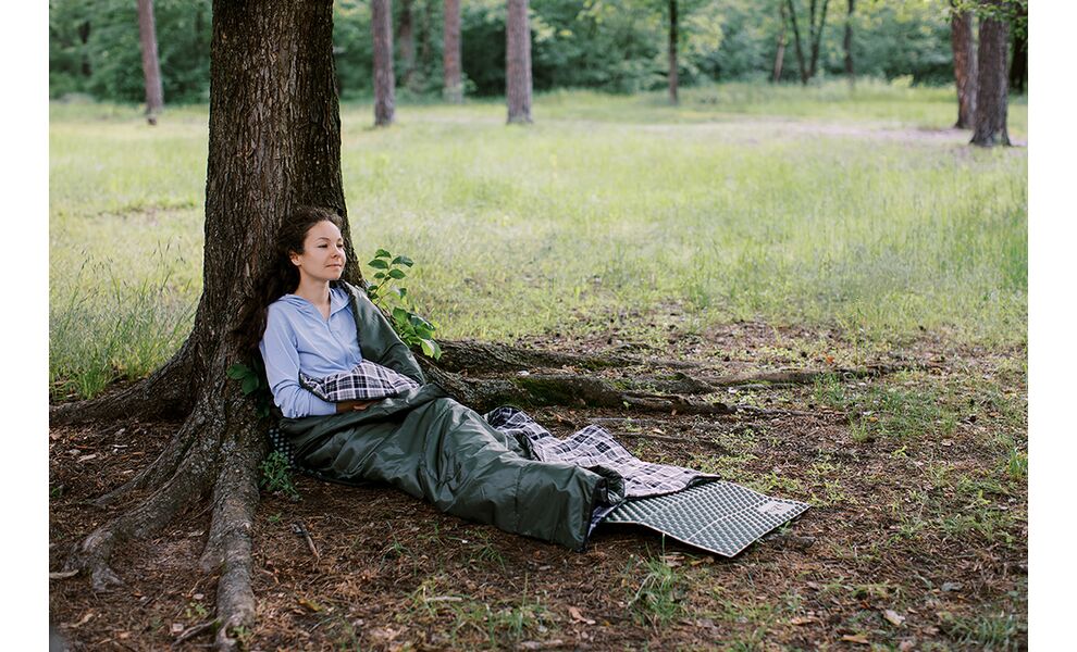 Демісезонний кемпінговий спальник-ковдра Totem Ember до 5°C, Максимальний зріст користувача: 190, Колір: Green, Сторона застібки: ліва, зображення 12