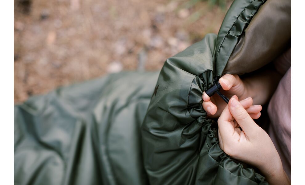 Демісезонний туристичний спальник Totem Hunter до 5°C: з капюшоном, Максимальний зріст користувача: 195, Колір: Green, Сторона застібки: права, зображення 19